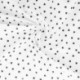 Tissu Coeur Coton 57fils Noir 