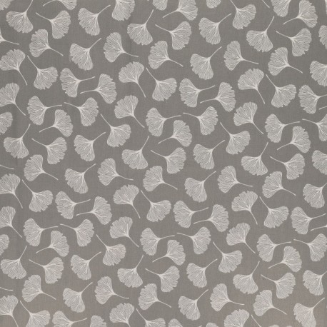 Tissu Ginko Coton 57fils Gris Foncé