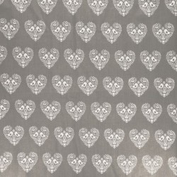 Tissu Amor Coton 57fils Gris 