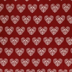 Tissu Amor Coton 57fils Rouge