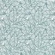 Tissu Feuilles Coton 57fils Bleu Canard 
