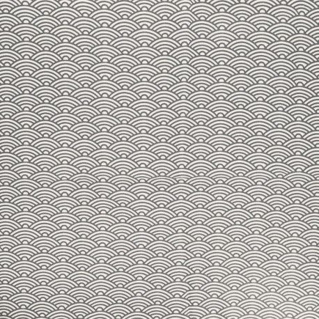Tissu Japan Coton 57fils Gris Fonce