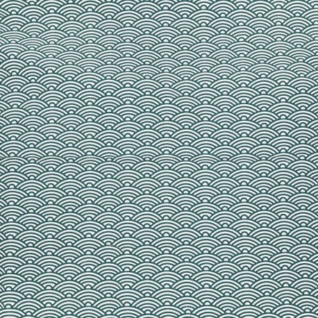 Tissu Japan Coton 57fils Bleu Canard