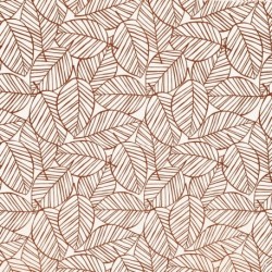 Tissu Feuilles Coton 57fils Feu 