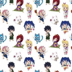 Tissu Licence Fairy Tail Blanc