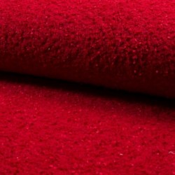 Tissu Mouton Frisé Brillant Rouge 