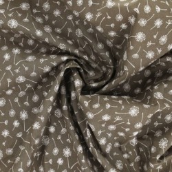 Tissu Ombelle Coton 57fils Taupe