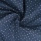 Tissu Pois Coton 57fils Indigo 