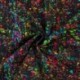 Tissu Jersey Coton Imprimé Multico Fond Noir