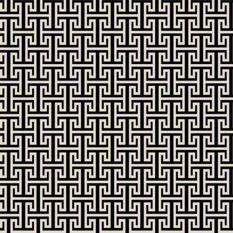 Tissu Viscose Imprimé Labyrinthe Noir 