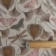 Tissu Hycu Toile Fond Coloris Lin Papillons Brun