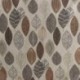 Tissu Hycu Toile Fond Coloris Lin Feuilles Brun 