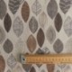 Tissu Hycu Toile Fond Coloris Lin Feuilles Brun 