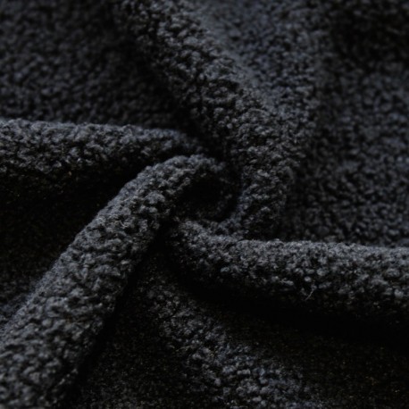 Tissu Agno Effet Laine Noir 