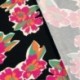 Tissu Serge de Viscose Imprimé Abstrait Fushia 