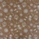 Tissu Aspect Jute Bonhomme de Neige