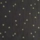 Tissu Double Gaze Foil Triangle Noir