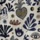 Tissu Mage Jacquard Allover Ecru/Bleu