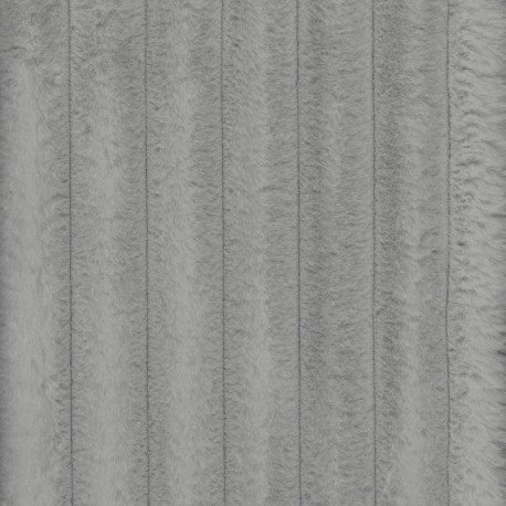 Tissu Fausse Fourrure Cotele Vito Gris