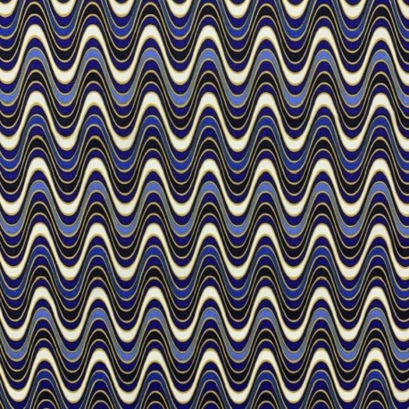 Tissu Cretonne Groovy Indigo