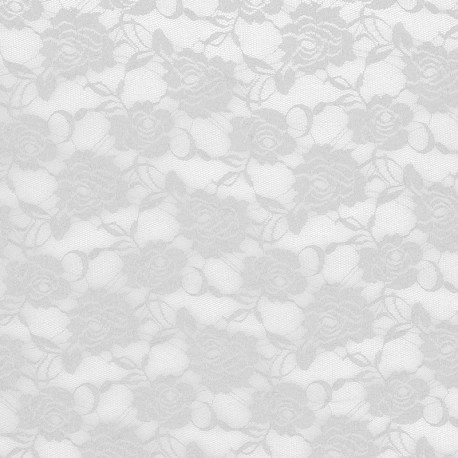 Tissu Dentelle Gris Clair 
