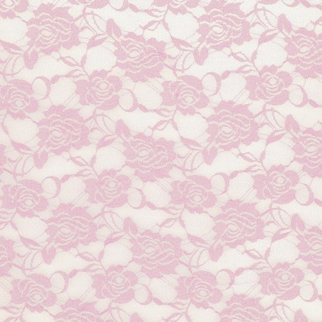 Tissu Dentelle Rose Layette 