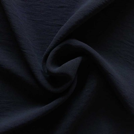 Tissu Polyester stretch Gaufré Soft Marine 