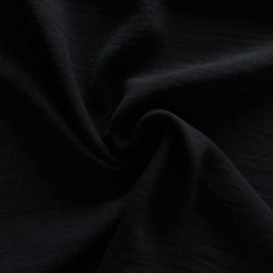 Tissu Polyester stretch Gaufré Soft Noir 