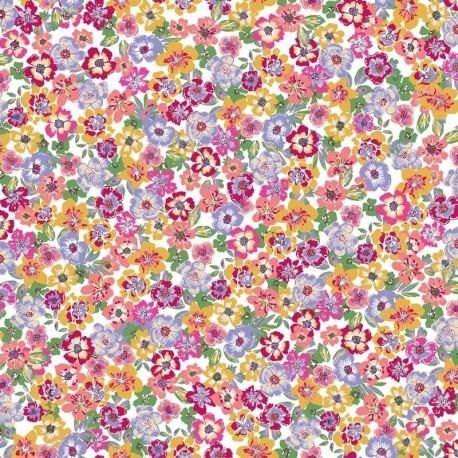 Tissu Viscose Idylle Prune 
