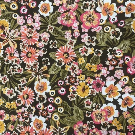 Tissu Viscose Orphée Kaki 