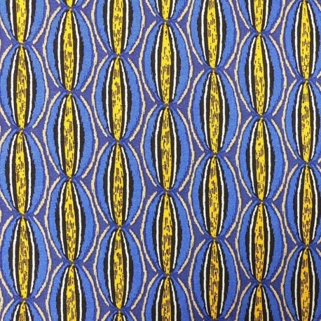 Tissu Manioc Viscose Bleu