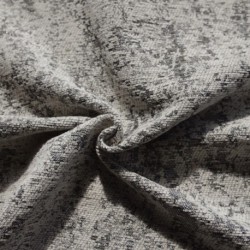 Tissu Jacquard Chenillé Ecorsia Gris Perle 
