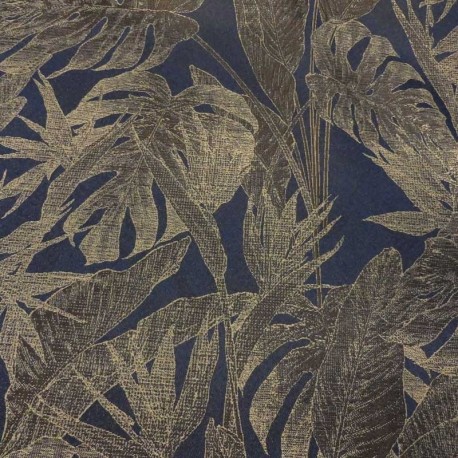 Tissu Jacquard Aden Bleu