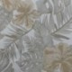 Tissu Jacquard Feuilles Ecru