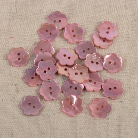 Boutons nacre fleur