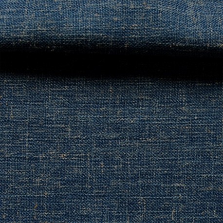 Tissu Toile Uni EdenBleu 