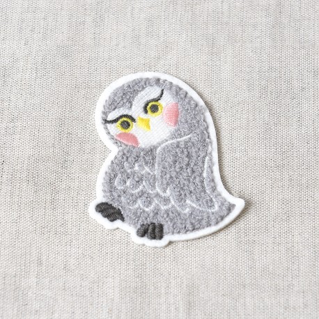 Ecusson animaux en chenille - Chouette