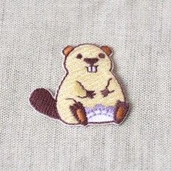 Ecusson theme foret - Marmotte