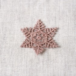 Ecusson flocon de neige - Rose gold