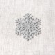 Ecusson grand flocon de neige - Argent