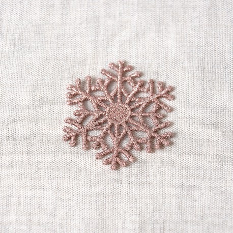 Ecusson grand flocon de neige - Rose gold