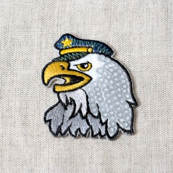 Ecusson corbeau et chouette sequin - Corbeau