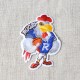 Ecusson coq rugby - Bleu