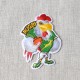 Ecusson coq rugby - Vert
