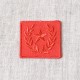 Ecusson badge etoile laurier - Rouge