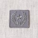 Ecusson badge etoile laurier - Gris