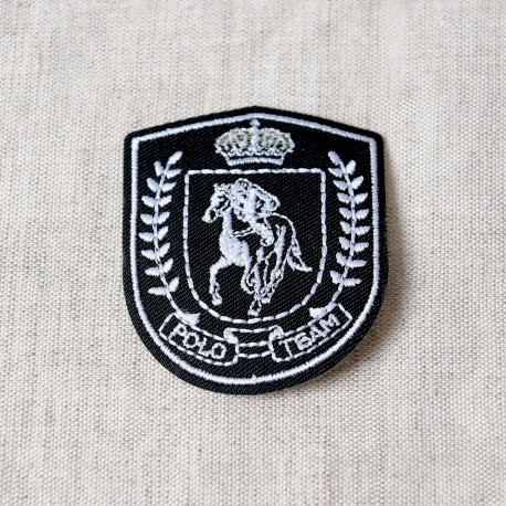 Ecusson polo team - Noir