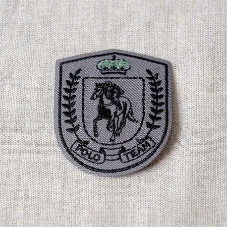 Ecusson polo team - Gris