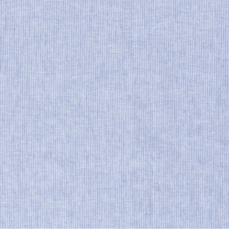 Tissu Chambray Fines Rayures Bleu Clair 