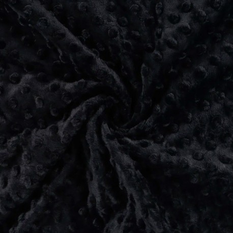 Tissu Minky Betty Noir 